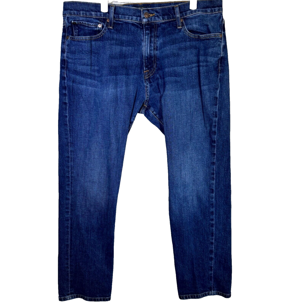 Lucky Brand 221 Straight Jeans Men 38x30 Blue Denim Stretch Medium Wash Classic